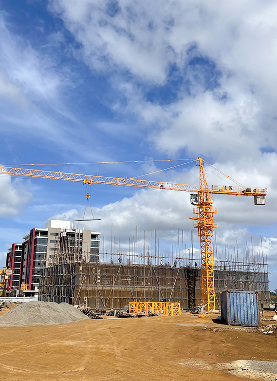 Projeto QTZ50 (5010) Crane de torre nas Maurícias